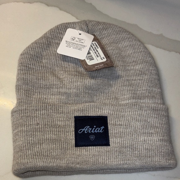 Ariat Light Gray Knit Beanie - Picture 1 of 3